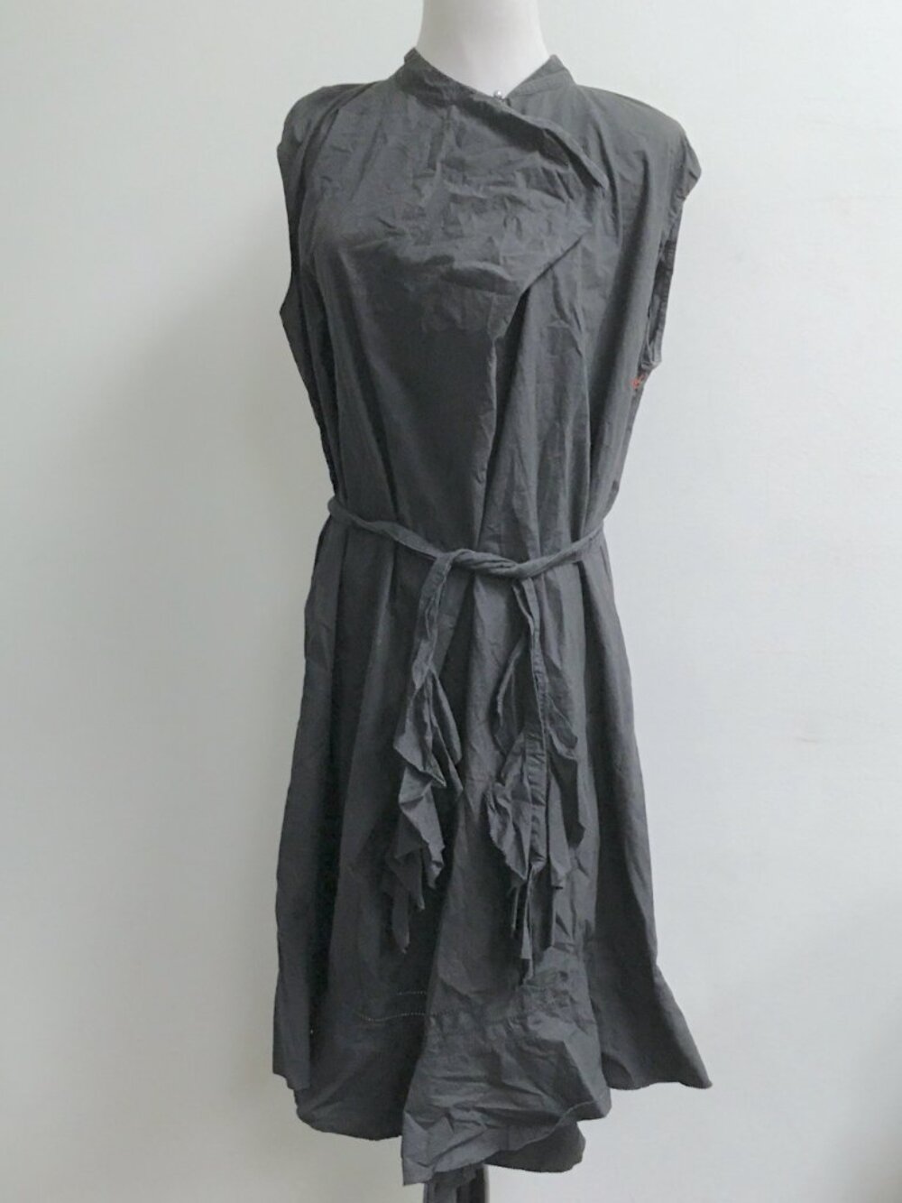 Zac Posen cotton sleeveless black midi dress 12
